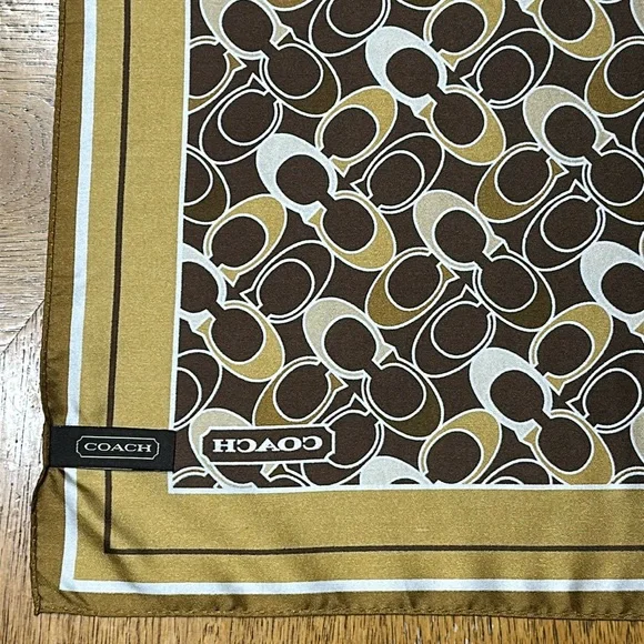 COACH Signature Silk Scarf - Picture 7 of 13